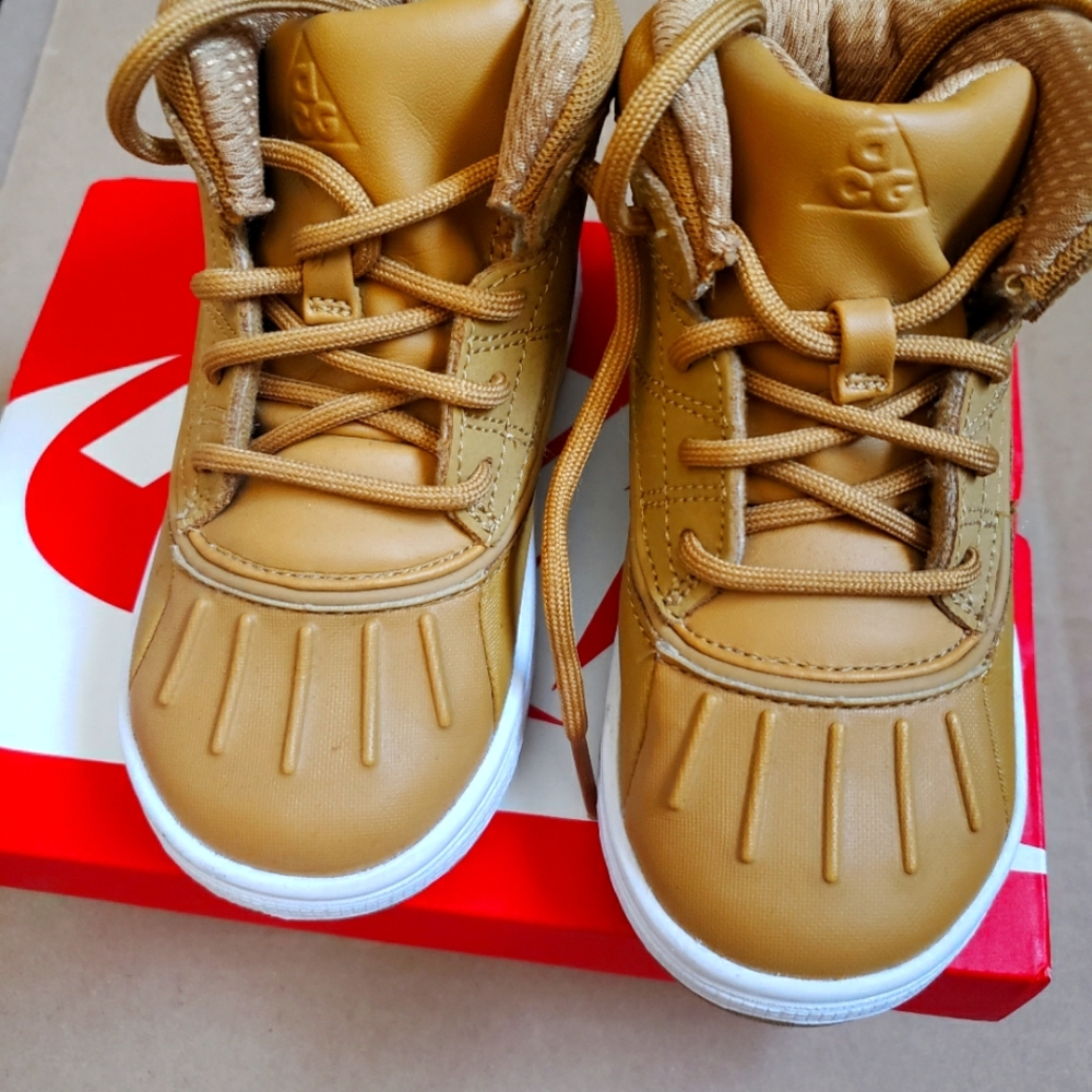 Nike, toddler mustard color sneakers